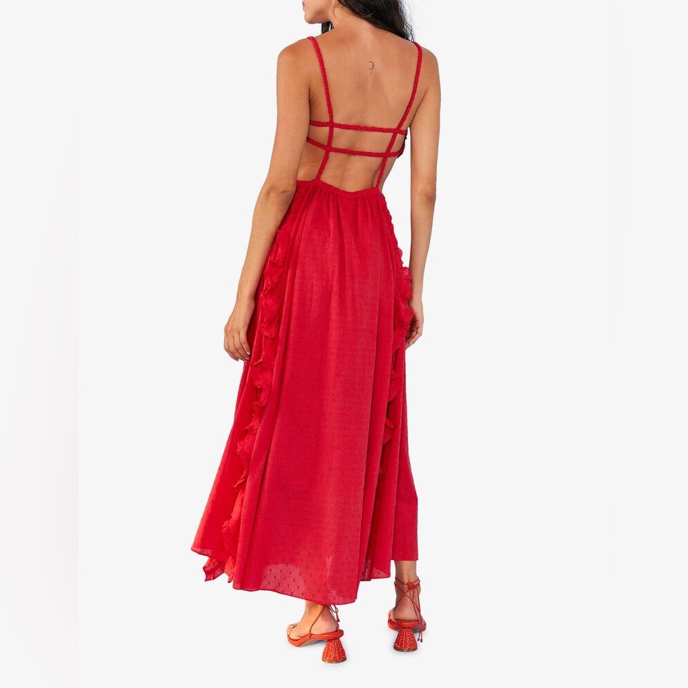 FARM Rio Heart-Shaped Bodice Ruffled Maxi Dress - Picture 2 of 6